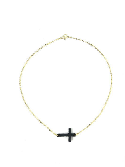 Sideway Cross Necklace