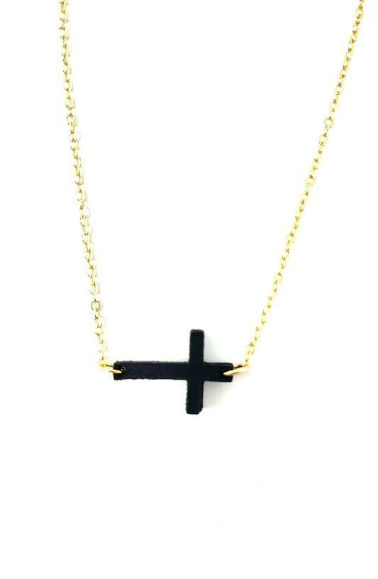 Sideway Cross Necklace